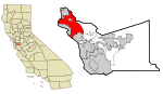 Alameda County California Incorporated and Unincorporated areas Oakland Highlighted